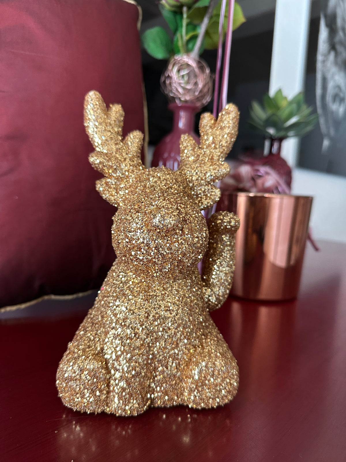Magic Glitter Rentier – winkende Dekofigur, 21 cm