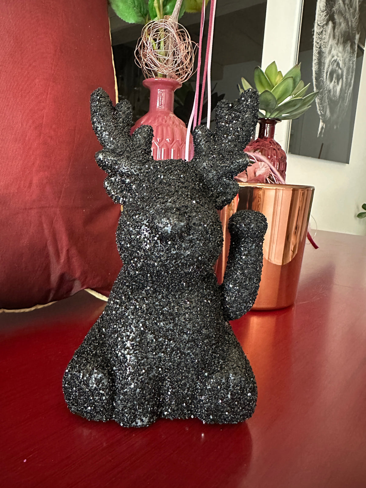 Magic Glitter Rentier – winkende Dekofigur, 21 cm