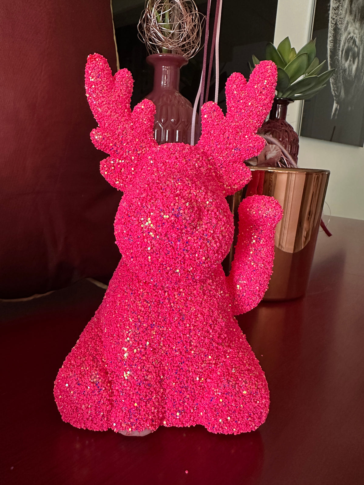 Magic Glitter Rentier – winkende Dekofigur, 21 cm