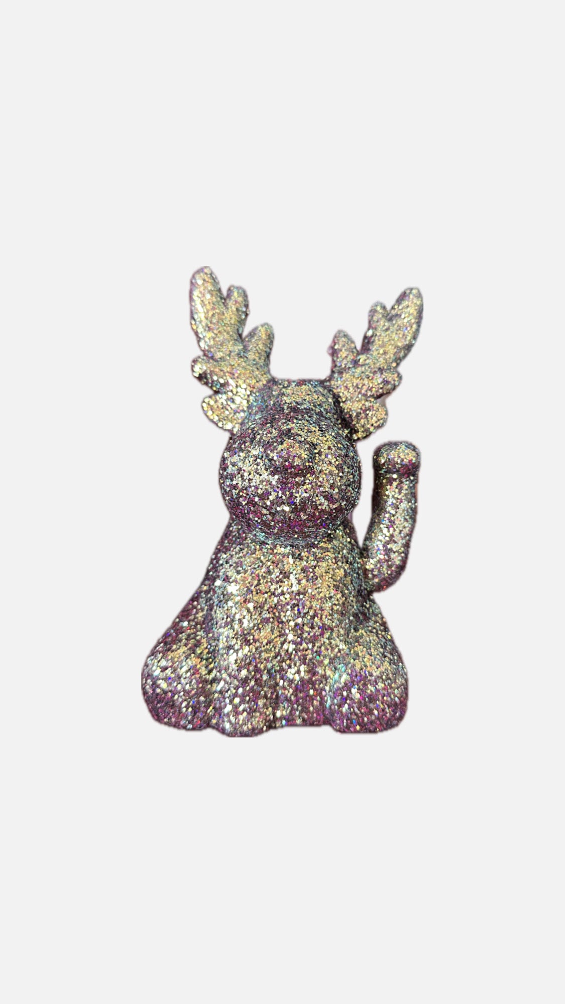 Magic Glitter Rentier – winkende Dekofigur, 21 cm